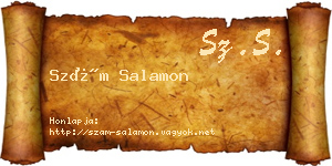 Szám Salamon névjegykártya